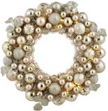 Mica Decorations Couronne de Noël avec éclairage - Couronne de porte H8,5 x Ø47 cm - Or