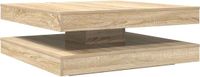 vidaXL Salontafel 360 graden draaibaar 90x90x34,5 cm sonoma eikenkleur