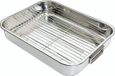 KitchenCraft Roestvrijstalen Braadslede met rek - Groot 43 x 31 cm