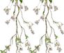 Everlands Kunstbloem/bloesem takken slingers - 3x - wit/roze - 130 cm
