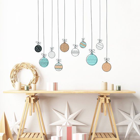 Ambiance Sticker Kerstslinger sticker - Kerststickers - Feestelijke decoraties - 30x50cm