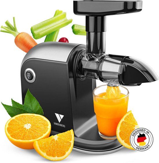Vandenberg Slow Juicer - Stille Sapcentrifuge voor Groenten en Fruit [150 W]
