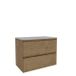Saniclass Badkamermeubelset - 80x45x62cm - Vygo keramische wastafel - mat eiken natural