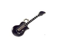 INNSPIRO Nice Charms Gitaarhanger van metaal, zwart, 32 x 10 mm, 25 stuks