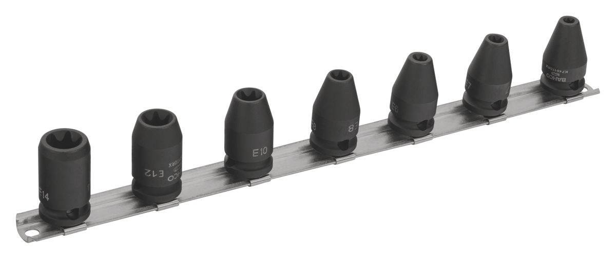 Bahco Slagdoppenset 3/8" TORX-E 7-delig