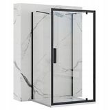 Rea Rapid Swing Black 90X100 - 195 cm - U-Douchecabine - Rechthoek - Zwart