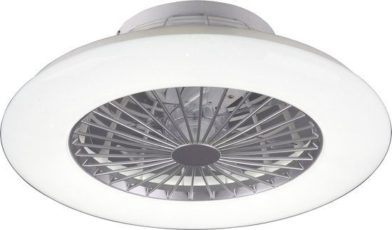BES LED Trion Romina LED Plafondlamp met Ventilator - 30W - Rond - Mat Titaan - Dimbaar - Afstandsbediening