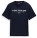 Tom Tailor - Katoenen T-shirt met logo-print - Maat XL - sky captain blue
