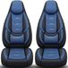Bremer Sitzbezüge Frankia Premium Camper stoelhoezen voor M-LINE H6 in Zwart/Blauw (2 losse stoelen)