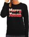Bellatio Decorations Merry xmas foute Kerst trui - zwart - dames - Kerst sweater / Kerst outfit XXL