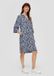 s.Oliver Viscose Blousejurk Dames Navy Gebloemd Lange Mouw V-hals 34