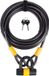VINZ Kinabalu Kabelslot - 12mm x 10 Meter - Grijs - Bootslot / Tuinmeubel slot / Terras slot