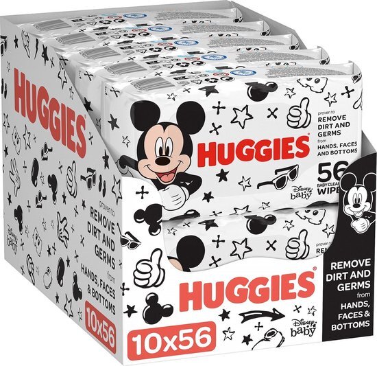 Huggies - Billendoekjes - All Over Clean - Mickey Mouse - 10 x 56 - 560 stuks