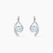 Boucles d'oreilles Sagesse Or blanc topaze oxyde