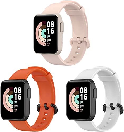 Chainfo Watch Strap compatibel met Xiaomi Mi Watch Lite/Redmi Watch, Soft Silicone Sport Replacement Bands (3-Pack J)