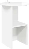 vidaXL Bijzettafel Hoogglans Wit Ø 39,5 x 55 cm Bewerkt hout