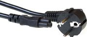 ACT Netsnoer Schuko CEE 7/7 male (haaks) - C5 IEC 60320 zwart 0,5 m AK5407
