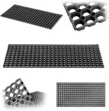 KADAX Deurmat met gatenpatroon, antislip rubberen ringmat voor buiten, rubberen mat van rubber voor de entree (patroon 2, 50 x 100 cm)