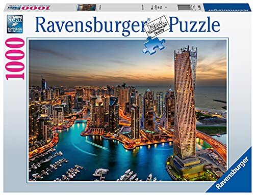 RAVENSBURGER PUZZLE 88904 88904-Dubai Marina bij nacht-1000 stukjes.