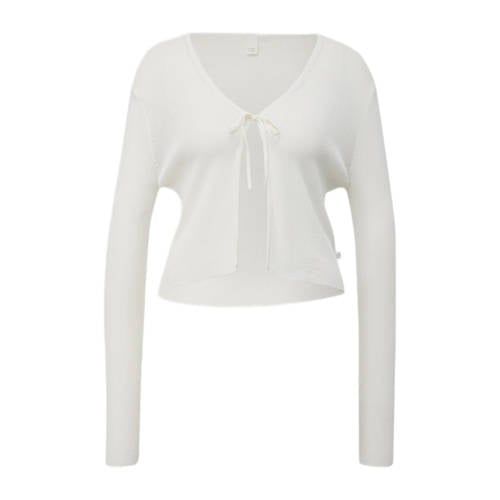 Q/S by s.Oliver Fine Knit Cardigan White