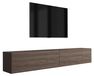3E 3xE living.com 3xE living Meuble TV suspendu 200 cm, chêne Dunin, stratifié