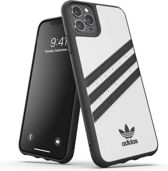 adidas Moulded Case PU PC en TPU logo hoesje geschikt voor iPhone 11 Pro Max - wit