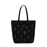 Eco Right Grote tas voor dames met rits, waterdicht, eco-vriendelijke handtassen voor dames, eenheidsmaat, Cactiverse-Pack van 5, Eén maat, Utility
