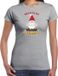 Bellatio Decorations fout kersttrui t-shirt dames - Kado Gnoom - grijs - Kerst kabouter M