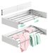 Icecat Uittrekbaar Wandwasrek voor Kleding, 100 cm, Blanc
