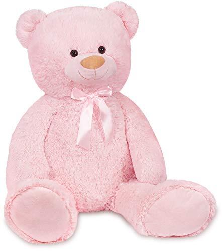 BRUBAKER XXL Teddybeer 100 cm - Zacht Speelgoed Knuffel - Roze