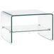 vidaXL Salontafel 50x45x33 cm gehard glas transparant
