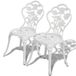VidaXL Bistrostoelen 2 st gietaluminium wit