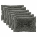 vidaXL - Kussensloop - 6 stuks - HEERLEN - Lichtgrijs - 40 x 60 cm - PV Fleece