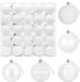 vidaXL Kerstballenset - 50 stuks - Wit - 8 cm diameter