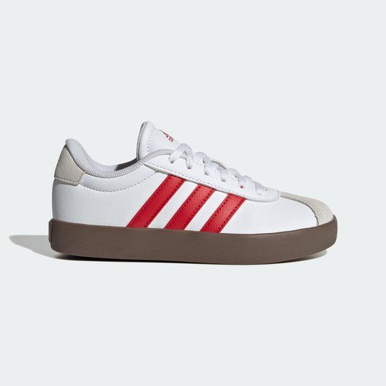 Adidas Sportswear VL Court 3.0 Schoenen Kinderen Wit Leer Unisex Lage Sneakers Maat 29