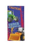 hermet Ruspe, vrachtwagen, tractor, strandlaken voor kinderen, 70 x 140 cm, strandlaken of zwembad met ontwerpen van graafmachines, vrachtwagens en tractoren, 100% zacht katoen, licht en praktisch