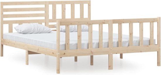 vidaXL Bedframe massief hout 160x200 cm