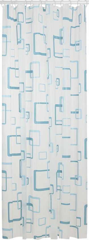 Sealskin douchegordijn vinyl retro 180x200 blauw