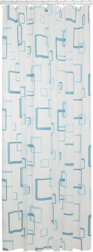 Sealskin Retro Douchegordijn - 180x200 cm - Blauw - PEVA