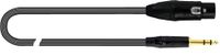 QUIK LOK - JUST/FJS-2 evenwichtige XLR-microfoonkabel vrouwelijk naar jack 6,3 mm stereo recht, lengte 2 meter, zwart