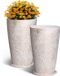 Vevor Set van 2 Bloempotten Plantenbak met Schotel 30x53cm Beige Plastic Ovaal