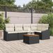 Maison Exclusive - Ensemble de jardin 6 places, couleur noir et crème, en polyrotin