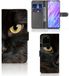 B2Ctelecom Samsung Galaxy S20 Ultra Telefoonhoesje Met Pasjeshouder Zwarte Kat