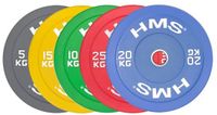 HMS CBR Serie - Olympische Bumper Schijf - 10kg - Groene Kleur - Gum Gecoat