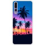 P20 Pro Palmiers colorés bedrukt siliconen hoesje