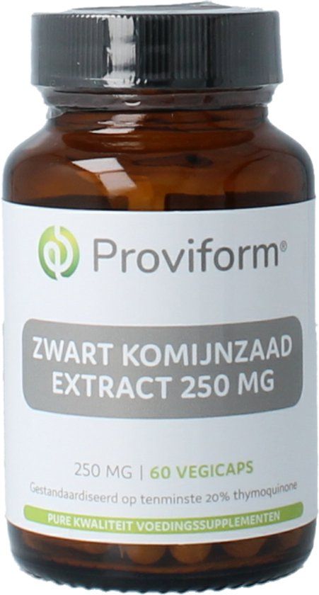 Proviform Zwart komijnzaad 250mg (20% thymoquinone) 60 Vegetarische capsules