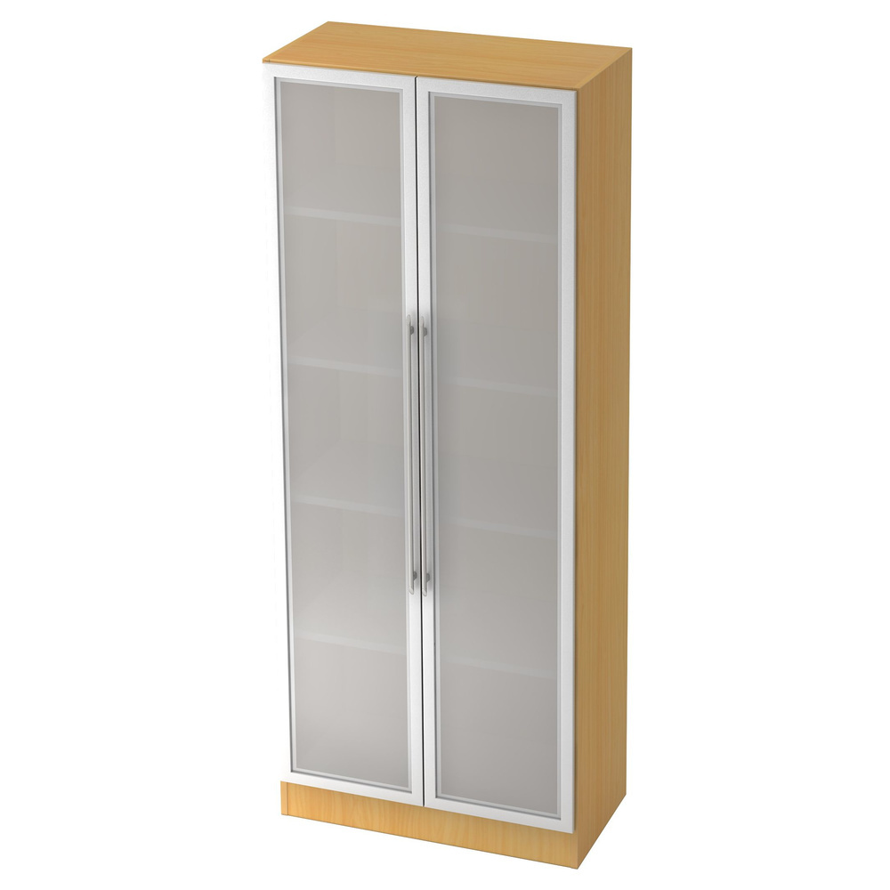 hjh OFFICE PRO Wandkast | Beuken/Zilver | 80 x 42 x 200,4 cm | Signa G 7100G RE