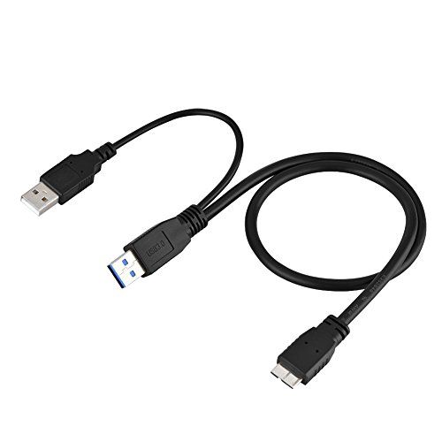 ciciglow USB 3.0 A Male naar Micro-B Male + Male Voeding Y-kabel - 50 cm
