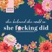 2026 Sourcebooks 2026 She Believed She Could So She F*cking Did Wall Calendar