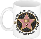 Bellatio Decorations Naam mok Juul - wit - Most Brilliant - keramiek - 300 ml - collega beker - cadeau